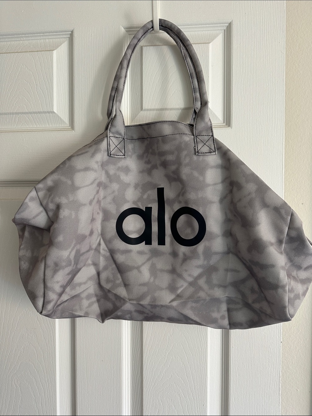 Alo Gray Tie-Dye Tote gym Bag